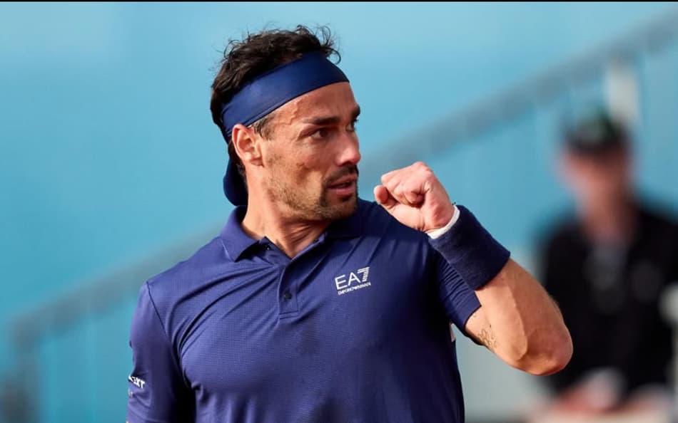 O italiano Fabio Fognini treinou com João Fonseca nesta quarta (arquivo)
