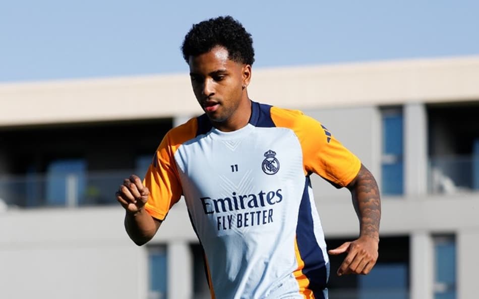 Rodrygo em treino pelo Real Madrid (Foto: Reprodução/Instagram)