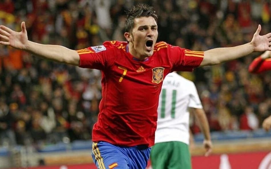 Com gol de David Villa, Espanha derrotou Portugal nas oitavas de final em 2010&nbsp;