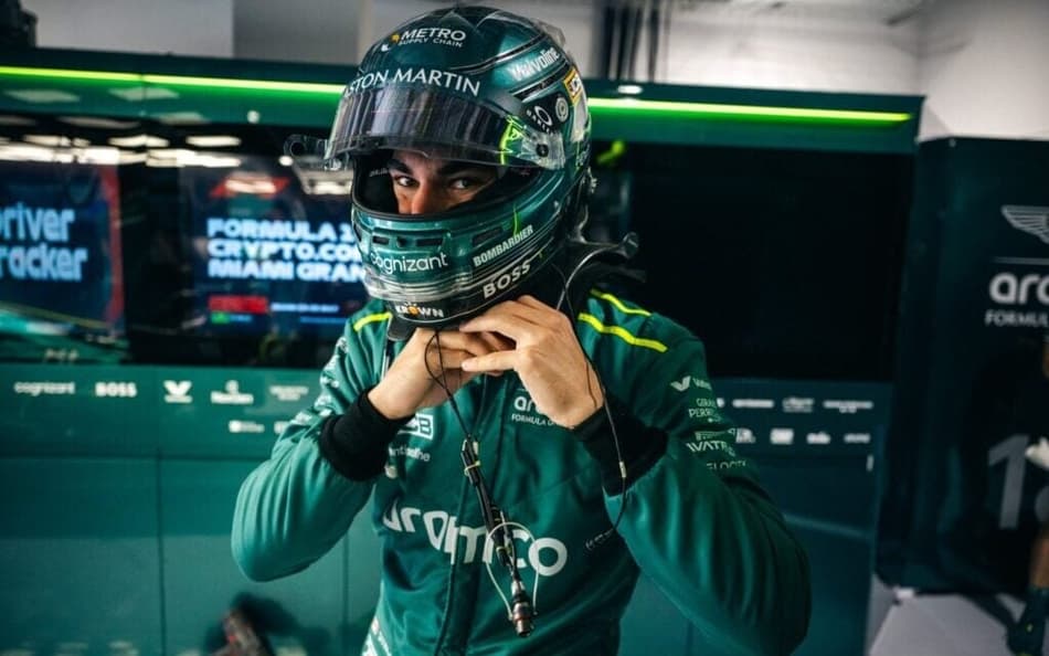 Lance Stroll, da Aston Martin, em GP de Miami na temporada 2024 da Fórmula 1 (Foto: AFP)