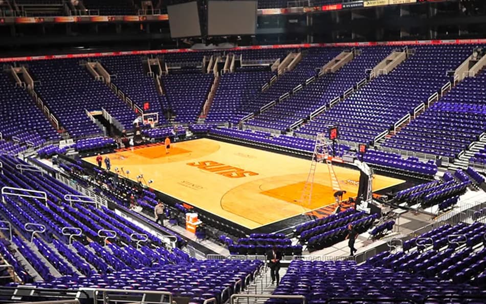 Estádio do Phoenix Suns, da NBA, vazio (Foto: Divulgação/NBA)