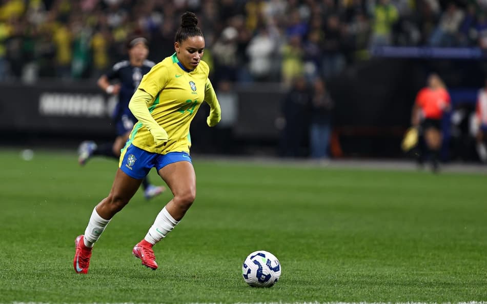 Dudinha durante amistoso da Seleção Feminina. (Foto: Staff Images Woman/ CBF)