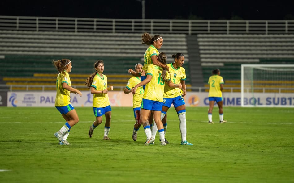 Gabi Pusch marcou um dos gols da vitória do Brasil no Sul-Americano Feminino Sub-17.
