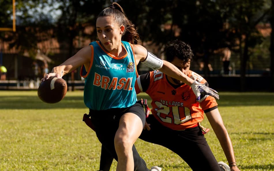 Brasieiros em preparação para mundial de flag football (Foto: Yan Barros/CBFA)