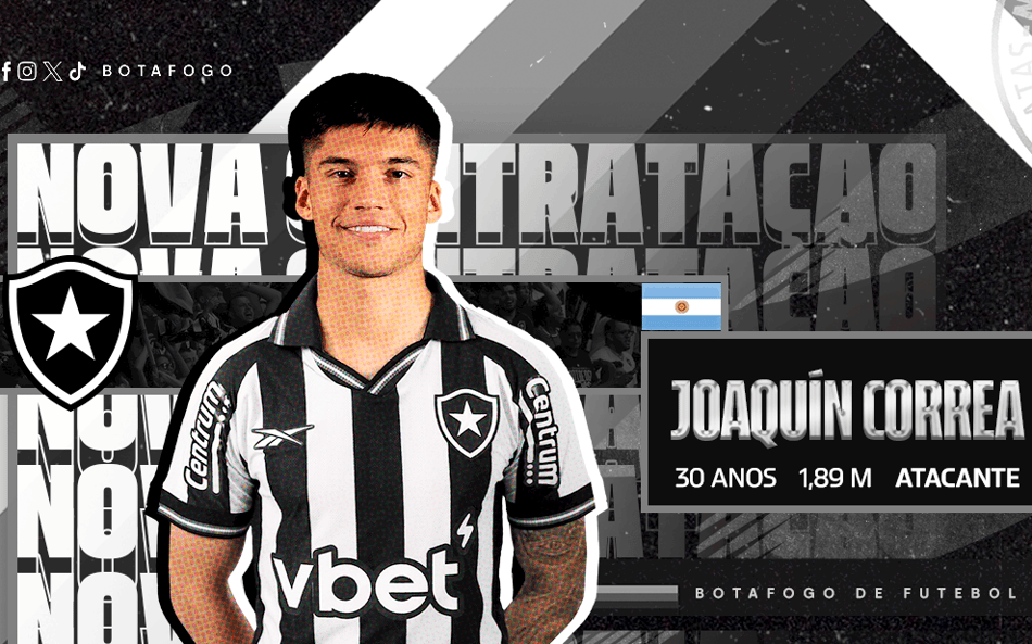 Joaquín Correa é o novo reforço do Botafogo (Foto: Divulgação/Botafogo)