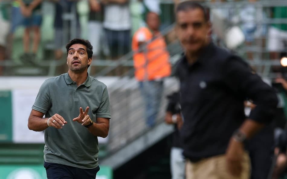 Abel Fereira no empate do Palmeiras com o Botafogo. . (Foto: Cesar Greco/Palmeiras)