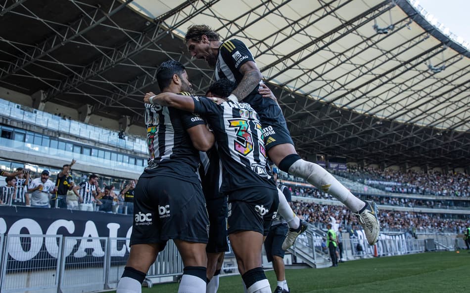 Jogadores do Atlético-MG comemorando (Foto: Pedro Souza / Atlético)