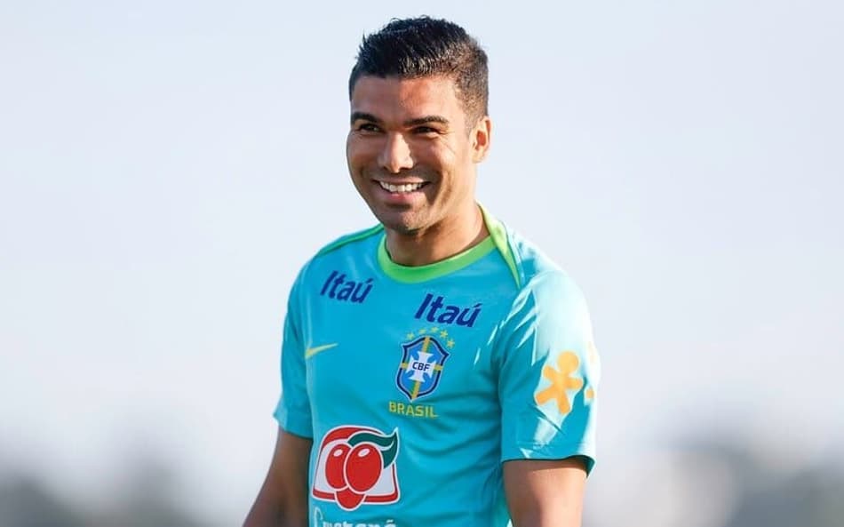 Casemiro treina no CT Joaquim Grava com a Seleção Brasileira. (Foto: Rafael Ribeiro/ CBF)