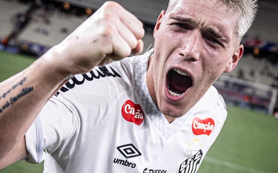 Benjamín Rollheiser ficou "sem o gol" (Foto: Raul Baretta/ Santos FC)
