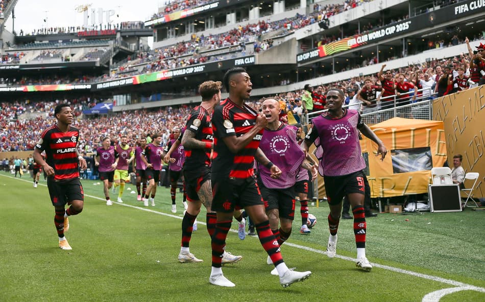 Bruno Henrique comemora gol contra o Chelsea (Foto: Gilvan de Souza/Flamengo)