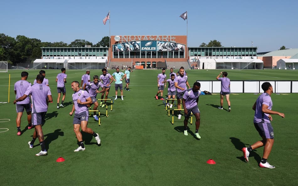 Treino do Botafogo no CT do Philadelphia Eagles (Foto: Vítor Silva/Botafogo)