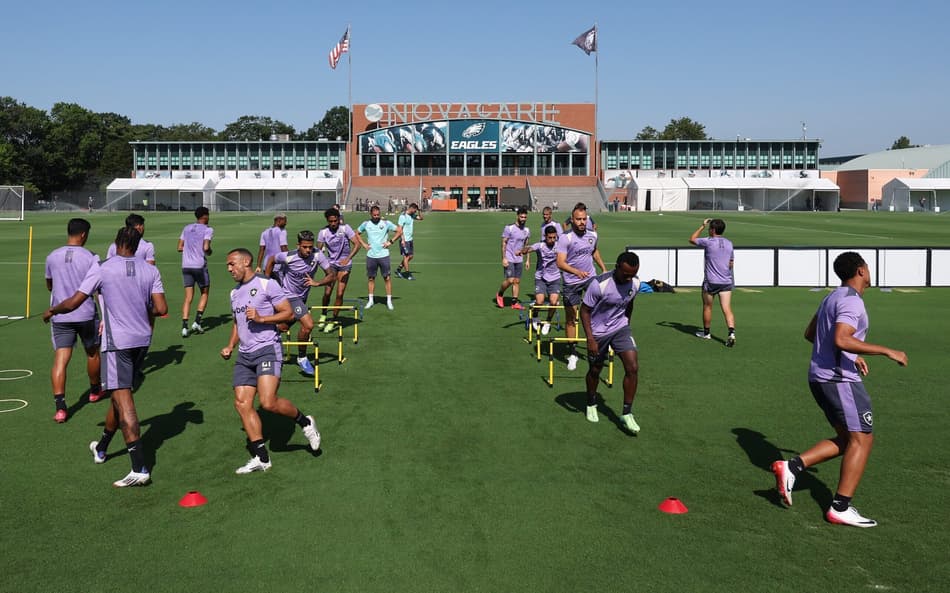 Treino do Botafogo no CT do Philadelphia Eagles (Foto: Vítor Silva/Botafogo)