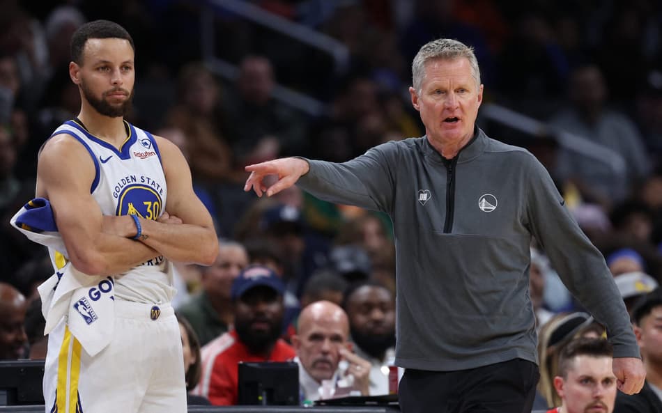 Golden State Warriors v Washington Wizards - Stephen Curry e Steve Kerr