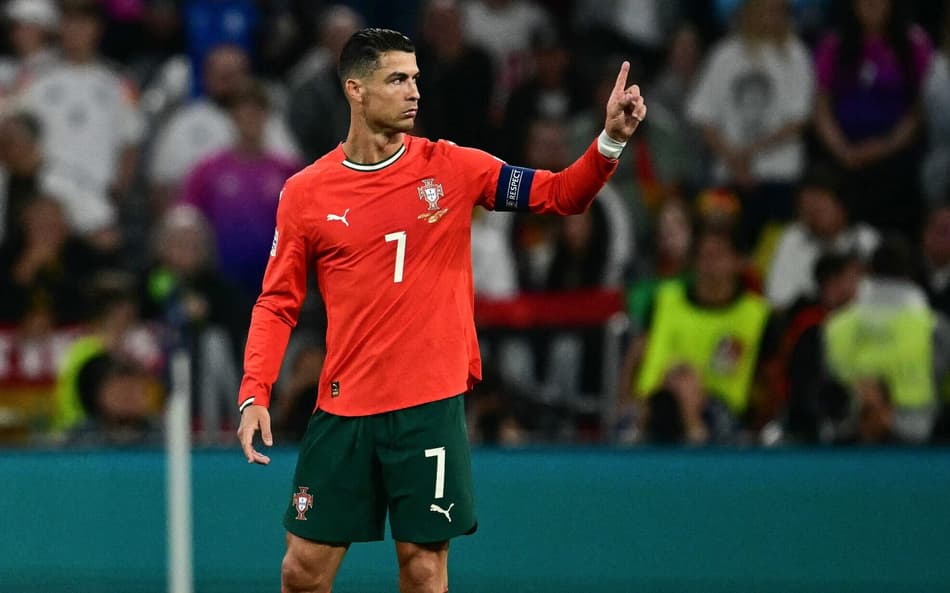 Cristiano Ronaldo em Alemanha x Portugal, pela Nations League (Foto: Tobias Schwarz/AFP)