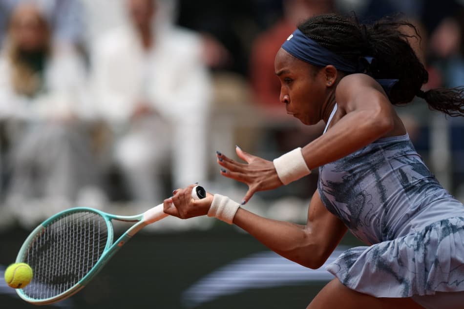A americana Coco Gauff na final de Roland Garros contra a bielorrussa Aryna Sabalenka (Foto: Alain JOCARD / AFP)