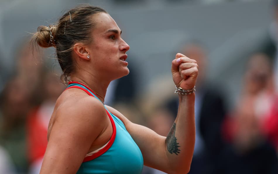 A bielorrussa Aryna Sabalenka na derrota na final de Roland Garros (Foto: Alain JOCARD / AFP)