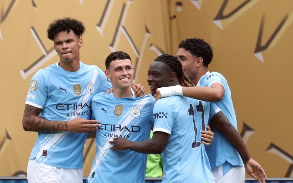 Foden fez o primeiro gol do Manchester City no Mundial (Foto: CHARLY TRIBALLEAU / AFP)
