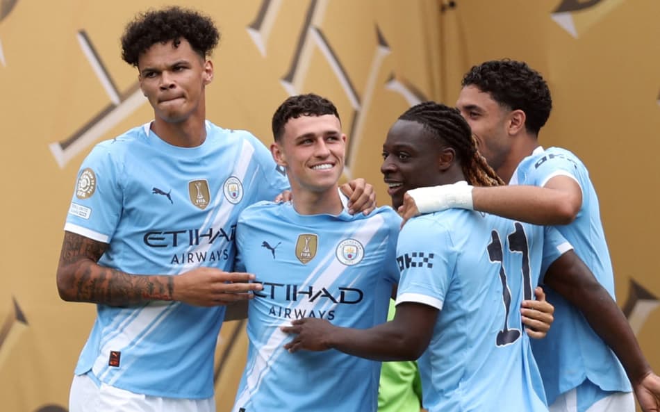 Foden fez o primeiro gol do Manchester City no Mundial (Foto: CHARLY TRIBALLEAU / AFP)