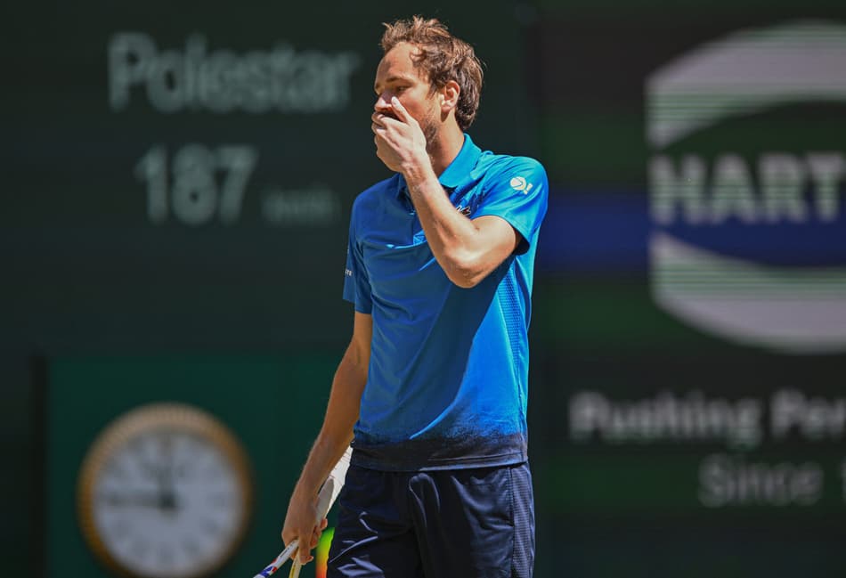 O russo Daniil Medvedev leva a melhor no confronto direto contra Zverev: 12 vitórias em 19 jogos