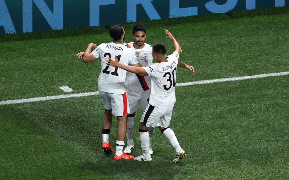 City comemora gol de Gundogan contra o Al Ain (Foto: Kevin C. Cox / GETTY IMAGES NORTH AMERICA / Getty Images via AFP)