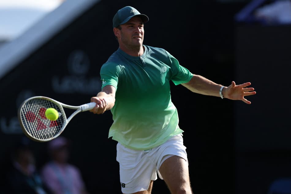 O americano Tommy Paul na partida contra o britânico Dan Evans