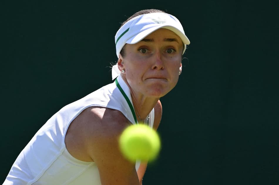 A ucraniana Elina Svitolina na vitória sobre a húngara Anna Bondar (Photo by Glyn KIRK / AFP) / RESTRICTED TO EDITORIAL USE