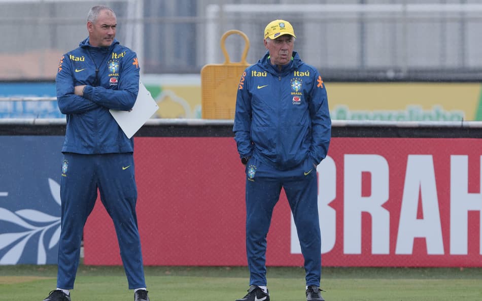 Ancelotti tem novidades no segundo treino da Seleção Brasileira