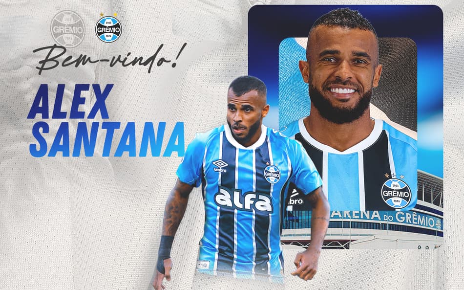 Grêmio anunciou contratação de Alex Santana. (Foto: Divulgação/Grêmio FBPA)