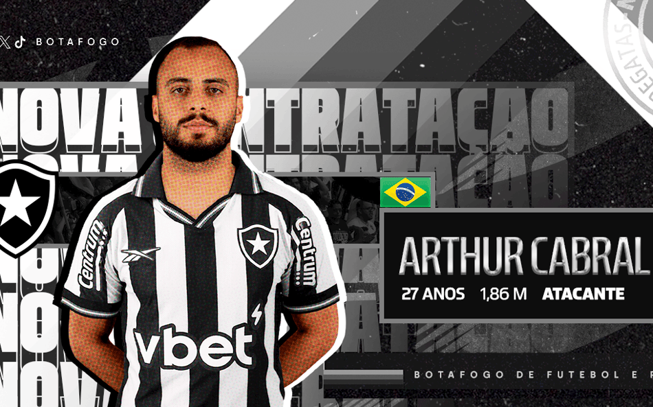 Anuncio de Arthur Cabral (Foto: Divulgação/Botafogo)