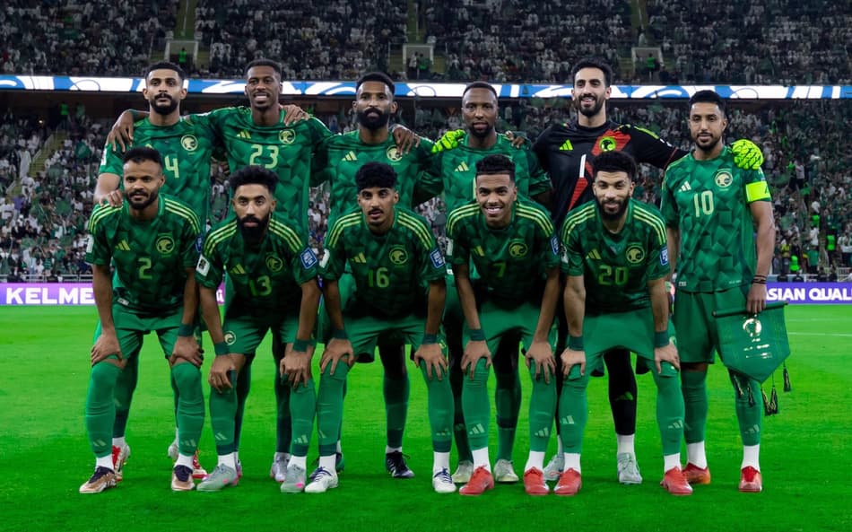 Arábia Saudita perfilada em jogo das Eliminatórias da Ásia para a Copa do Mundo de 2026