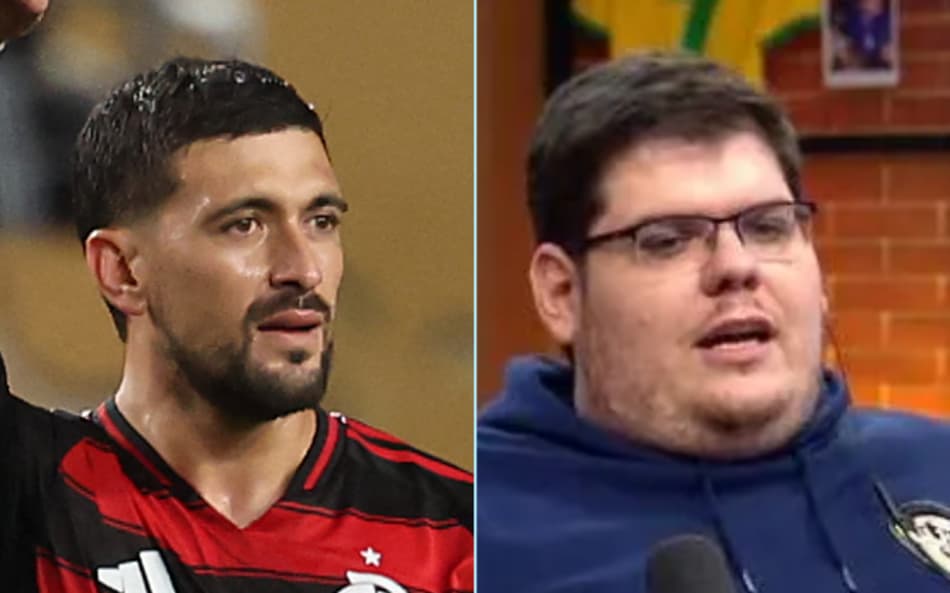 Arrascaeta e Casimiro interagiram após Flamengo x Espérance (Fotos: FRANCK FIFE / AFP e Reprodução)