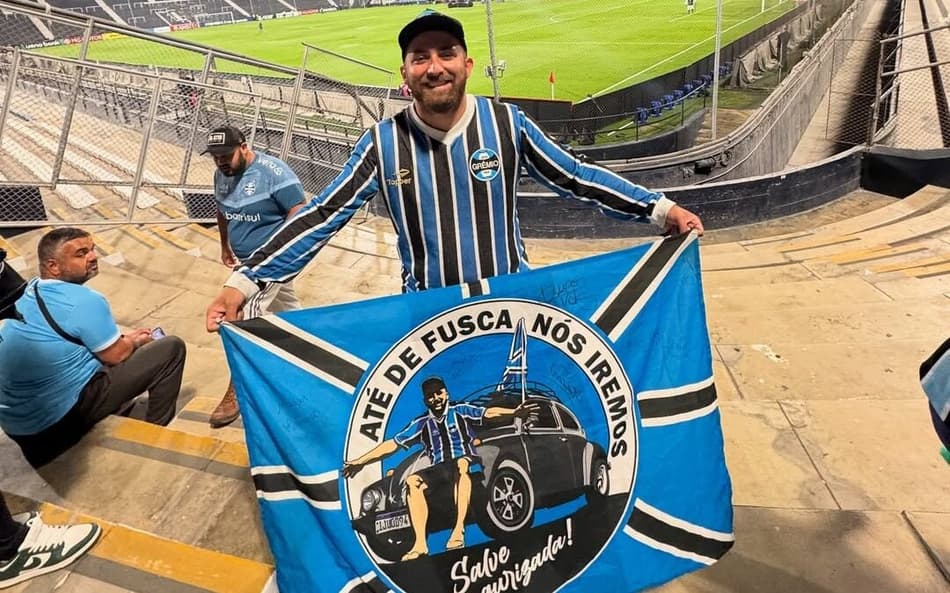 Guilherme Martin no jogo do Grêmio contra o Atlético Grau, em Lima, no Peru. (Foto: Reprodução/Instagram)