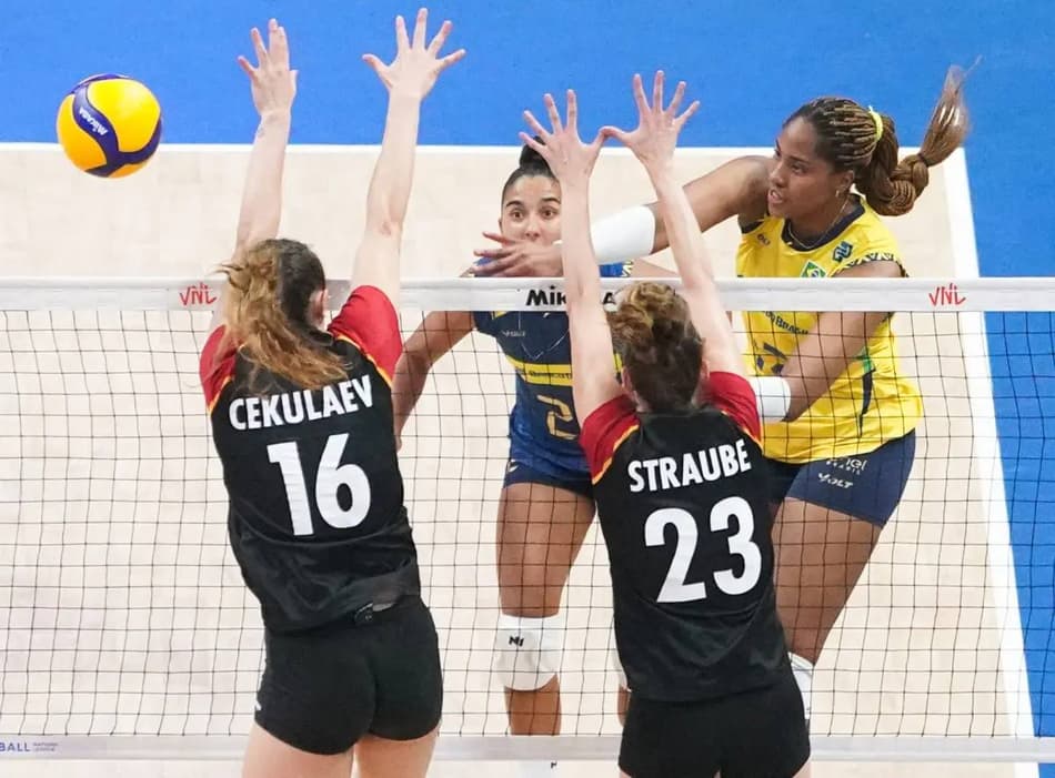 Brasil x Alemanha, VNL feminina (foto: divulgação CBV)