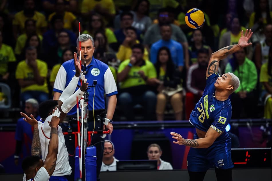Brasil x Cuba, pela VNL masculina, no Maracanãzinho (foto: VNL)