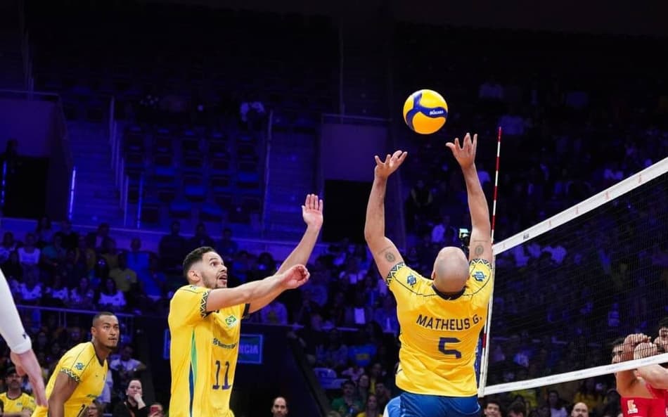 Brasil x Irã, pela VNL masculina (foto: CBV)