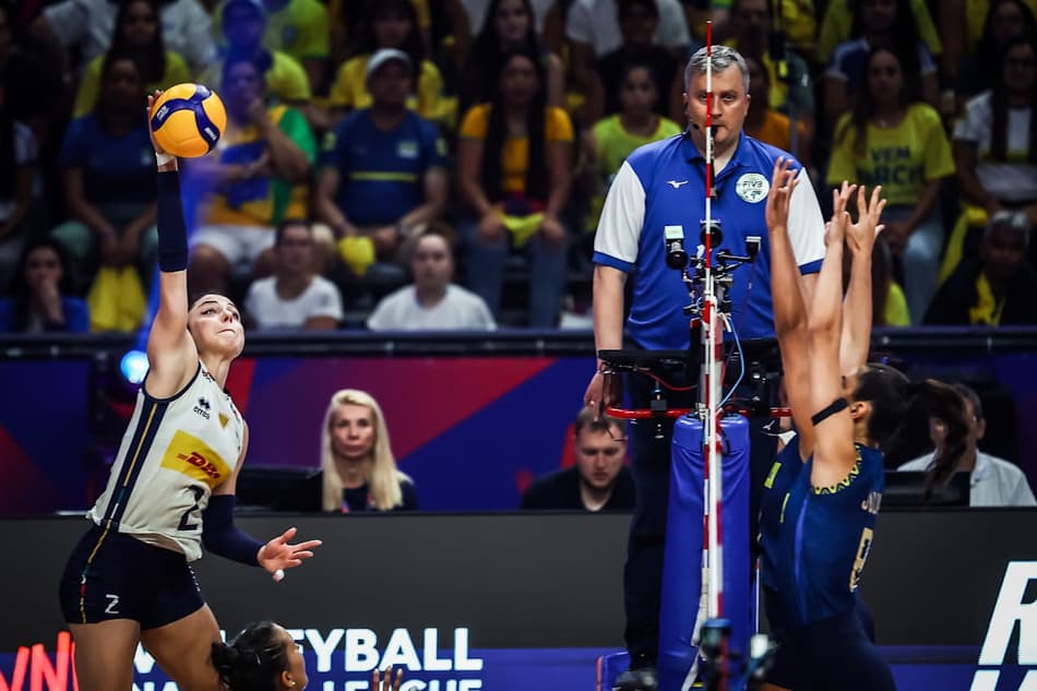 Brasil x Itália, pela VNL feminina, no Maracanãzinho (foto: VNL)