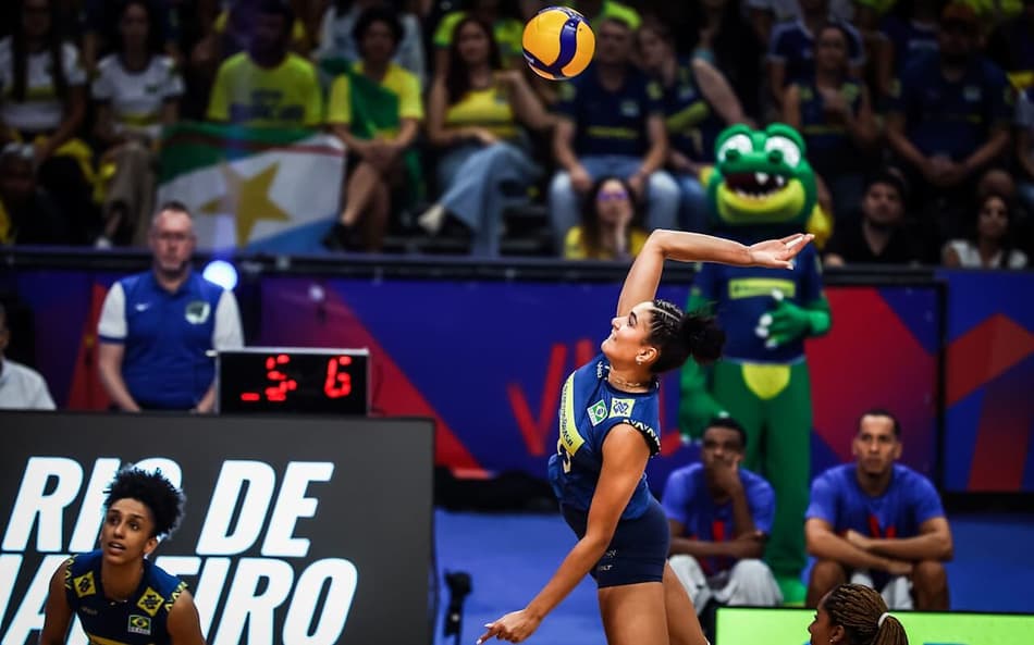 Brasil x Itália, pela VNL feminina, no Maracanãzinho (foto: VNL)