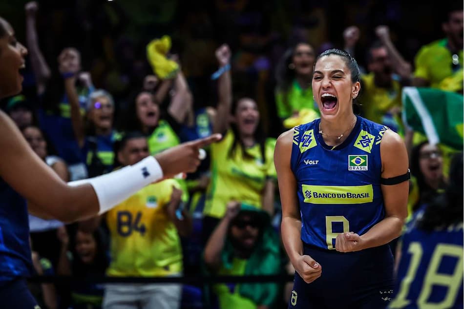 Brasil x Itália, pela VNL feminina, no Maracanãzinho (foto: VNL)