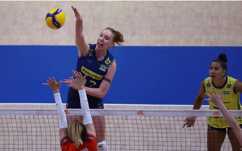 Brasil x Tchéquia, VNL feminina, no Maracanãzinho (foto: VNL)