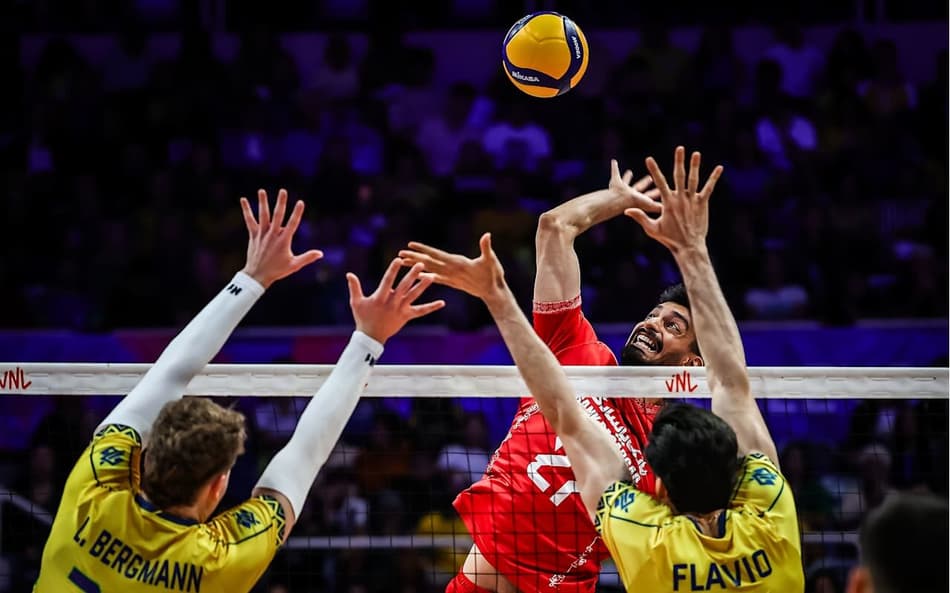 Brasil e Irã na VNL (Foto: VNL)