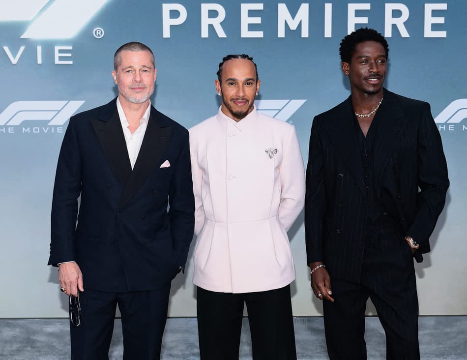 Lewis Hamilton marca presença na estreia do filme ‘F1’ em Nova York