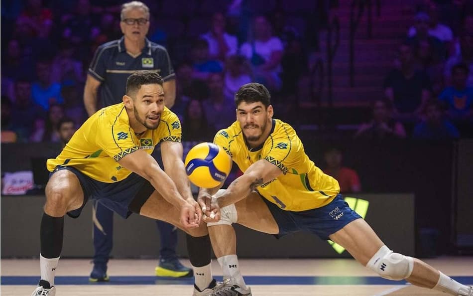 Brasil x Canadá pela VNL masculina (foto: volleyballworld)