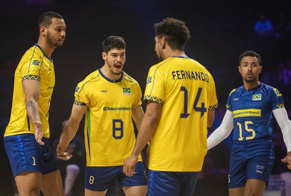 Brasil x Canadá pela VNL masculina (foto: volleyballworld)