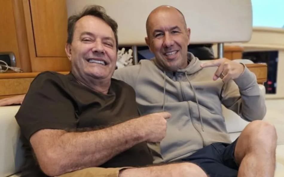 Pedro Lourenço e Leonardo Jardim, técnico do Cruzeiro (Foto: Reprodução redes sociais)