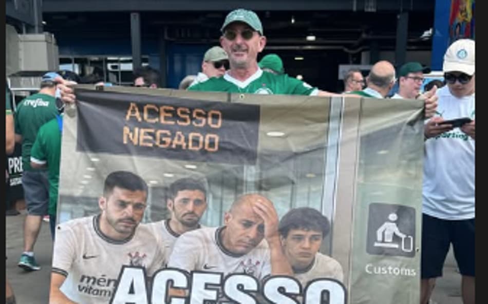 Provocação de Pai do Piquerez, do Palmeiras, ao Corinthians (Foto: Reprodução redes sociais)