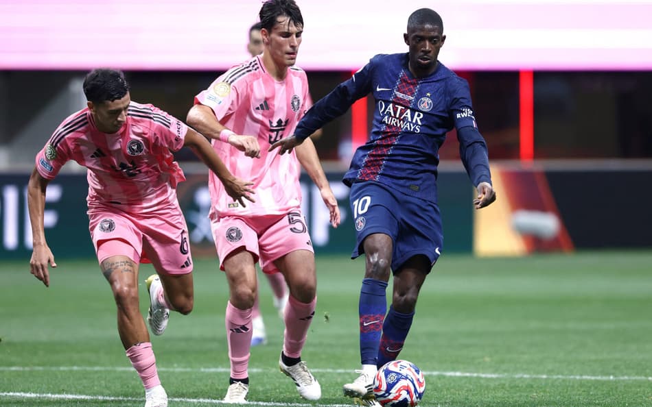 Dembélé é marcado por Redondo no duelo entre PSG e Inter Miami, pelo Mundial de Clubes
