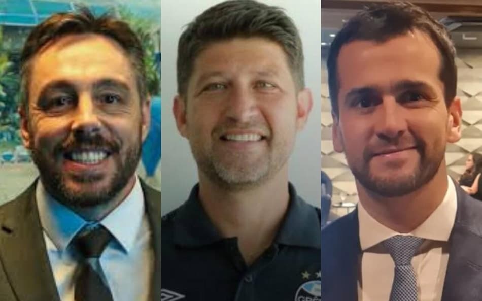 Diego Martignoni, Edson Berwanger e Márcio Floriano. (Foto: Arte Lance!)