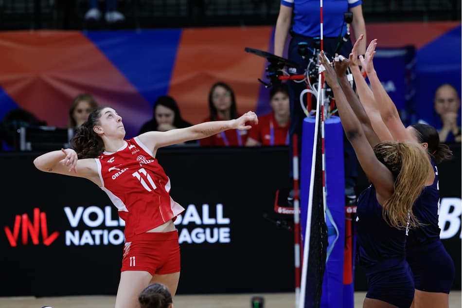 EUA e Polônia na segunda semana da VNL (Foto: Divulgação / VNL)