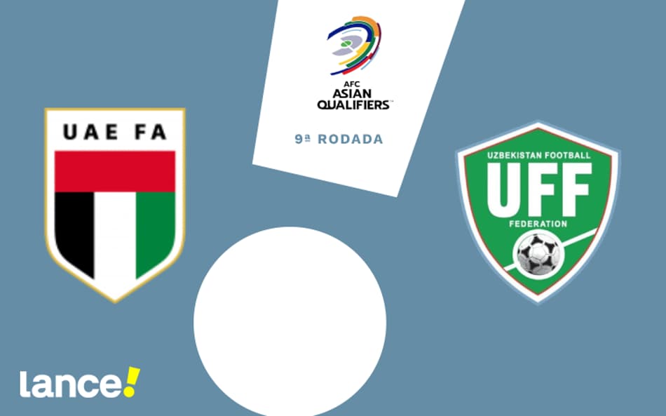 Emirados Árabes x Uzbequistão pela 9º rodada das Eliminatórias Asiáticas da Copa do Mundo (Arte: Lance!)