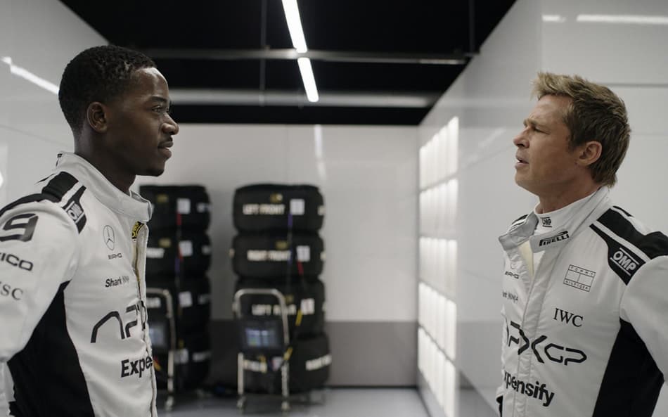 Protagonistas do filme "F1" (foto: Divulgação / Apple Studios)